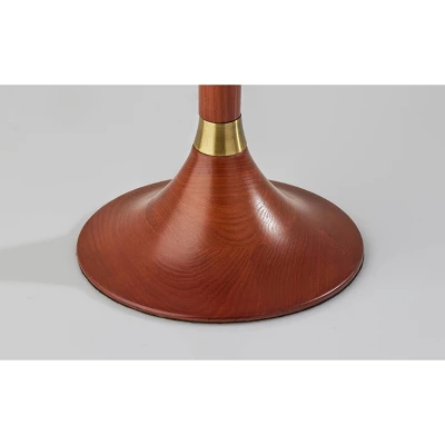 Rebecca Table Lamp Walnut Rubberwood With Antique Brass Accent - Adesso 5 Rebecca Table Lamp Walnut Rubberwood With Antique Brass Accent - Adesso - Image 3