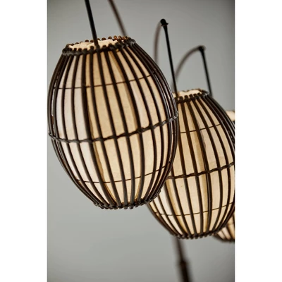 83" Maui Collection 3-Arm Arc Lamp Brown - Adesso 3 83" Maui Collection 3-Arm Arc Lamp Brown - Adesso