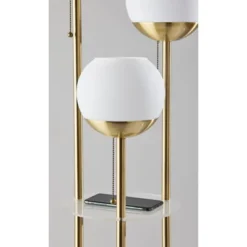 Bianca Shelf Floor Lamp Antique Brass - Adesso -Adesso GUEST 0b0c6489 0e97 4741 a2ef 589b5952b8e2