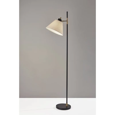 Matthew Floor Lamp Black/Antique Brass - Adesso 3 Matthew Floor Lamp Black/Antique Brass - Adesso
