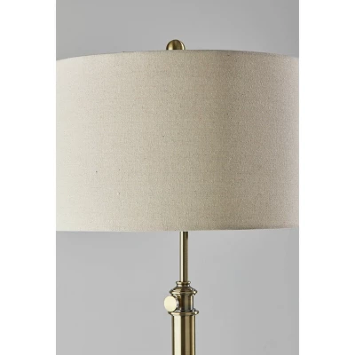 Barton Floor Lamp Antique Brass - Adesso 5 Barton Floor Lamp Antique Brass - Adesso - Image 3