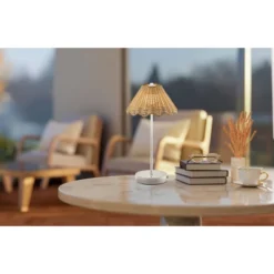 Adesso Stevie Cordless Table Lamp (Includes LED Light Bulb) White: ETL Listed, 3-Way Touch Sensor, Metal Body -Adesso GUEST 0dcff691 3a8c 412d b1b2 92a4d9ec923f
