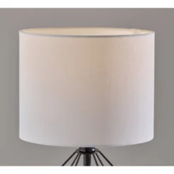 Adesso Chiara 2 Piece Bonus Pack Black: Contemporary Metal Cage Base, White Drum Shades, ETL Listed, No Assembly Required -Adesso GUEST 0f3fe90f 3158 4ea5 94d2 cd6e9717f2d6