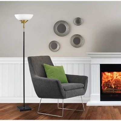 300W Noah Torchiere Black - Adesso 5 300W Noah Torchiere Black - Adesso - Image 3