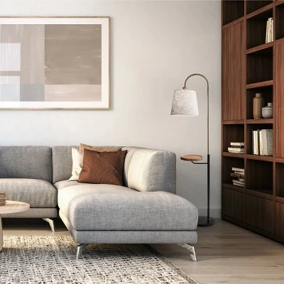 65" 3-way Jeffrey Shelf Floor Lamp Brass - Adesso 3 65" 3-way Jeffrey Shelf Floor Lamp Brass - Adesso