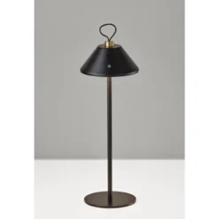 Adesso Danny Cordless Table Lamp (Includes LED Light Bulb) Black: ETL Listed, Touch Sensor, 3-Way Light Settings -Adesso GUEST 12a63ba0 50d5 4d6d 9e98 0aca2768751c