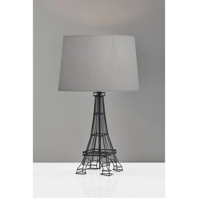 Adesso Eiffel Tower Table Lamp Black/Beige: Acrylic 3-D Base, No Assembly, UL Listed, Modern Decor 3 Adesso Eiffel Tower Table Lamp Black/Beige: Acrylic 3-D Base, No Assembly, UL Listed, Modern Decor
