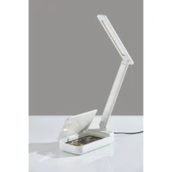 UV-C Sanitizing Table Lamp With Wireless Charging And Smart Switch White (Includes LED Light Bulb) - Adesso