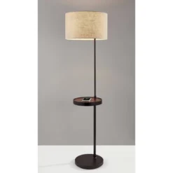 63.5" Oliver Charge Shelf Floor Lamp Black - Adesso -Adesso GUEST 18d36ee8 2bc0 42c6 aa49 13b6f268ea7e