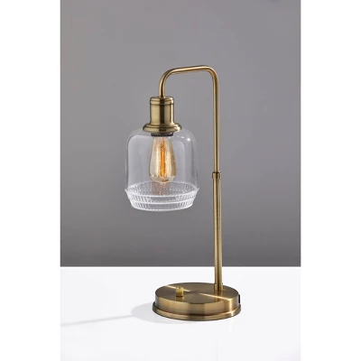 Barnett Cylinder Table Lamp Antique Brass - Adesso 3 Barnett Cylinder Table Lamp Antique Brass - Adesso