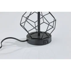 Adesso Chiara 2 Piece Bonus Pack Black: Contemporary Metal Cage Base, White Drum Shades, ETL Listed, No Assembly Required -Adesso GUEST 1b457de6 ec0e 42ab a216 db11a43a89e8