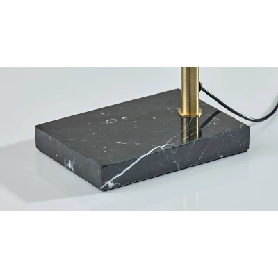 Adesso Cullen Desk Lamp: Marble Base, ETL Listed, Touch Sensor, 24" Metal Cylinder Shade 4 Adesso Cullen Desk Lamp: Marble Base, ETL Listed, Touch Sensor, 24" Metal Cylinder Shade - Image 2