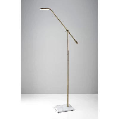 LED Vera Floor Lamp Antique Brass (Includes LED Light Bulb) - Adesso 6 LED Vera Floor Lamp Antique Brass (Includes LED Light Bulb) - Adesso - Image 4