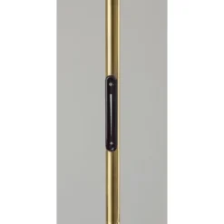 Adesso Cullen Arc Lamp (Includes LED Light Bulb) With Smart Switch Antique Brass: Marble Base, Frosted Diffuser, ETL Listed, Touch Sensor -Adesso GUEST 201a659f 6e72 47f3 b5a8 9fcb38d331b6