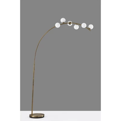 Adesso Ronan Arc Lamp: 78" Height, 48" Depth, Matte White Globe, ETL Listed, Dimmable 5 Adesso Ronan Arc Lamp: 78" Height, 48" Depth, Matte White Globe, ETL Listed, Dimmable - Image 3