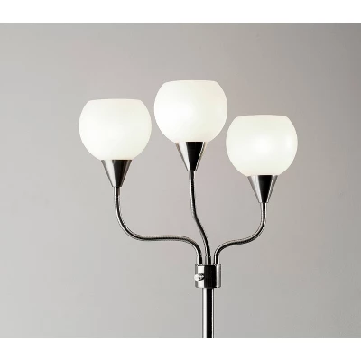 65.5" Phillip 3-Arm Floor Lamp Steel - Adesso 6 65.5" Phillip 3-Arm Floor Lamp Steel - Adesso - Image 4