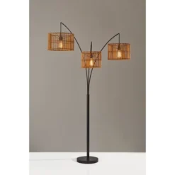 82" Cabana Collection 3-Arm Arc Lamp Black - Adesso 23 82" Cabana Collection 3-Arm Arc Lamp Black - Adesso -Adesso GUEST 2c36ef26 ab03 43fc 9cab 87550266dec7