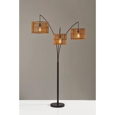 82" Cabana Collection 3-Arm Arc Lamp Black - Adesso 13 82" Cabana Collection 3-Arm Arc Lamp Black - Adesso - Image 11