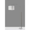 Adesso Rigley Arc Lamp Steel: Modern Polyester Shade, ETL Listed, Metal Body, 71" Height -Adesso GUEST 2f1ff6c6 5127 4b61 b169 955aab7687b5
