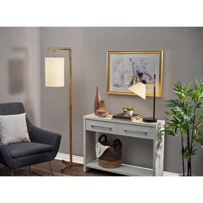 Reggie Floor Lamp Antique Brass - Adesso 3 Reggie Floor Lamp Antique Brass - Adesso