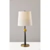 Francis Table Lamp Black - Adesso: Mid-Century Modern Design, Off-White Shade, 29" Height -Adesso GUEST 3e3e886b 9eb4 47d9 8c5a f654cdd20d46
