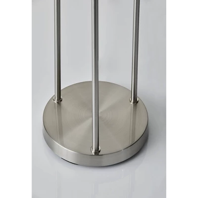 68" Trio Floor Lamp Silver - Adesso 6 68" Trio Floor Lamp Silver - Adesso - Image 4