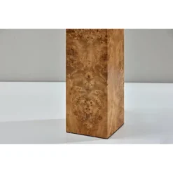 Adesso Frederick Table Lamp Brown: ETL Listed, Metal Body, Polyester Drum Shade, No Assembly Required