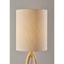 Adesso Mayfair Floor Lamp Natural: ETL Listed, Beige Drum Shade, Metal Base, Rotary Switch -Adesso GUEST 4693fb4c eca2 4b25 a01e 78ef789c0dac