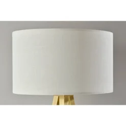 Adesso Director Floor Lamp Antique Brass: Tripod Base, Polyester Drum Shade, ETL Listed -Adesso GUEST 46a9409e e169 4ba2 8dde 46471fafa0ac