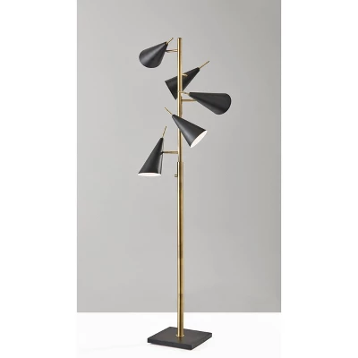 71.5" Owen Tree Lamp Black - Adesso 3 71.5" Owen Tree Lamp Black - Adesso