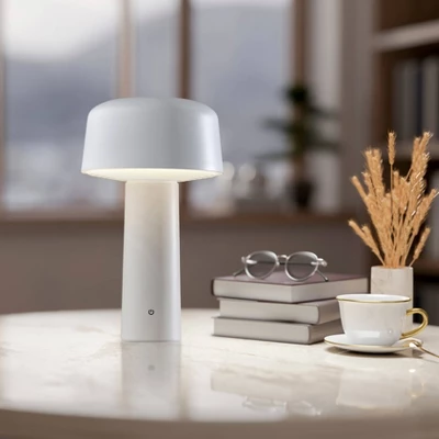 Adesso Lenny Cordless Table Lamp (Includes LED Light Bulb) White: Modern Desk Lamp, Touch Sensor, 3-Way Dimmable, ETL Listed 7 Adesso Lenny Cordless Table Lamp (Includes LED Light Bulb) White: Modern Desk Lamp, Touch Sensor, 3-Way Dimmable, ETL Listed - Image 5