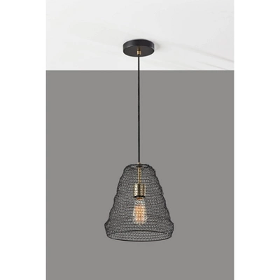 Sheridan Pendant With Antique Brass Accent Black - Adesso 4 Sheridan Pendant With Antique Brass Accent Black - Adesso - Image 2