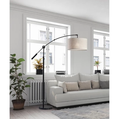 Adler Arc Floor Lamp Black - Adesso 3 Adler Arc Floor Lamp Black - Adesso