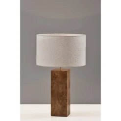 Adesso Frederick Table Lamp Brown: ETL Listed, Metal Body, Polyester Drum Shade, No Assembly Required -Adesso GUEST 5830fedd d2ea 47cb a73f 3906318eae5d
