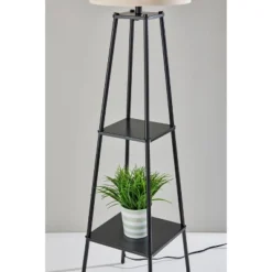 Adrian Shelf Floor Lamp Black - Adesso -Adesso GUEST 58933237 8a99 4571 8895 ad0aff3b90f7