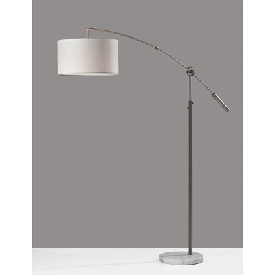 Adler Arc Lamp Brushed Steel - Adesso 4 Adler Arc Lamp Brushed Steel - Adesso - Image 2