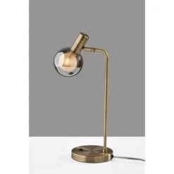Adesso Starling Desk Lamp (Includes LED Light Bulb) Brass: Modern Glass Shade, ETL Listed, 3000K Warm Light 6 Adesso Starling Desk Lamp (Includes LED Light Bulb) Brass: Modern Glass Shade, ETL Listed, 3000K Warm Light -Adesso GUEST 5dd6b316 00b3 4666 b837 d0e38d3c4c9c