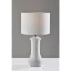 Adesso Marissa Table Lamp White: Ceramic Base, Cotton Drum Shade, ETL Listed, 26" Height -Adesso GUEST 5e2db24c ec04 4c5b b65f d249a5d84875