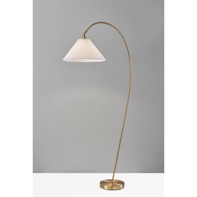 Adesso Delaney Floor Lamp Antique Brass: 72" High With 3-Way Rotary Switch, ETL Listed 4 Adesso Delaney Floor Lamp Antique Brass: 72" High With 3-Way Rotary Switch, ETL Listed - Image 2