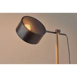Dylan Floor Lamp Natural Wood/Black - Adesso -Adesso GUEST 62e2fbdb c937 48ab b60e 618d1f74f2e3