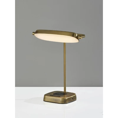 Radley Charge Desk Lamp With Smart Switch Antique Brass (Includes LED Light Bulb) - Adesso 3 Radley Charge Desk Lamp With Smart Switch Antique Brass (Includes LED Light Bulb) - Adesso