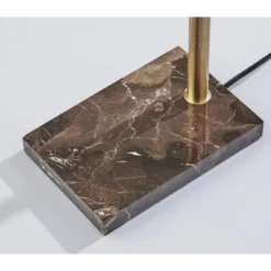 Bristol Floor Lamp (Includes Light Bulb) Antique Brass - Adesso -Adesso GUEST 686dfa3b 40ff 4064 937c 066381813afb