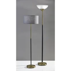 59" 3-way Bergen Floor Lamp Black - Adesso -Adesso GUEST 6879f15a 0153 44a7 8d8a c2ff5dce875b
