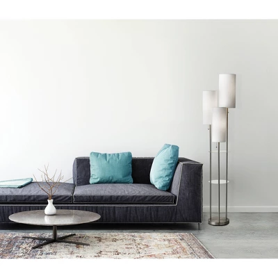 68" Trio Floor Lamp Silver - Adesso 7 68" Trio Floor Lamp Silver - Adesso - Image 5