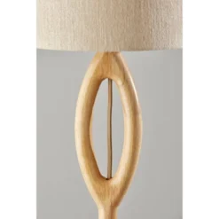 Adesso Mayfair Floor Lamp Natural: ETL Listed, Beige Drum Shade, Metal Base, Rotary Switch -Adesso GUEST 6d02a110 058f 4a5f aaca 5cf0631bb6f8