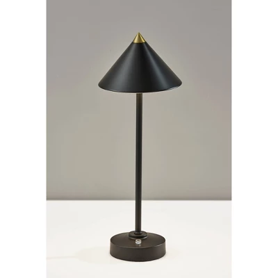 Adesso Ritchie Cordless Table Lamp: 15" Height, Touch Dimmer, IPX4, Metal Shade, UL Listed 4 Adesso Ritchie Cordless Table Lamp: 15" Height, Touch Dimmer, IPX4, Metal Shade, UL Listed - Image 2