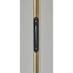 Adesso Cullen Desk Lamp: Marble Base, ETL Listed, Touch Sensor, 24" Metal Cylinder Shade