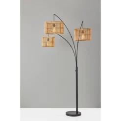 82" Cabana Collection 3-Arm Arc Lamp Black - Adesso 17 82" Cabana Collection 3-Arm Arc Lamp Black - Adesso -Adesso GUEST 75d4c857 b4a3 42ea b0c0 c17b5d5c82a3
