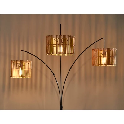 82" Cabana Collection 3-Arm Arc Lamp Black - Adesso 8 82" Cabana Collection 3-Arm Arc Lamp Black - Adesso - Image 6