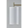 Adesso Zion Floor Lamp Antique Brass: Mid-Century Modern, White Textured Drum Shade, ETL Listed -Adesso GUEST 78128e47 6868 4579 bd4d 02839f8509e6